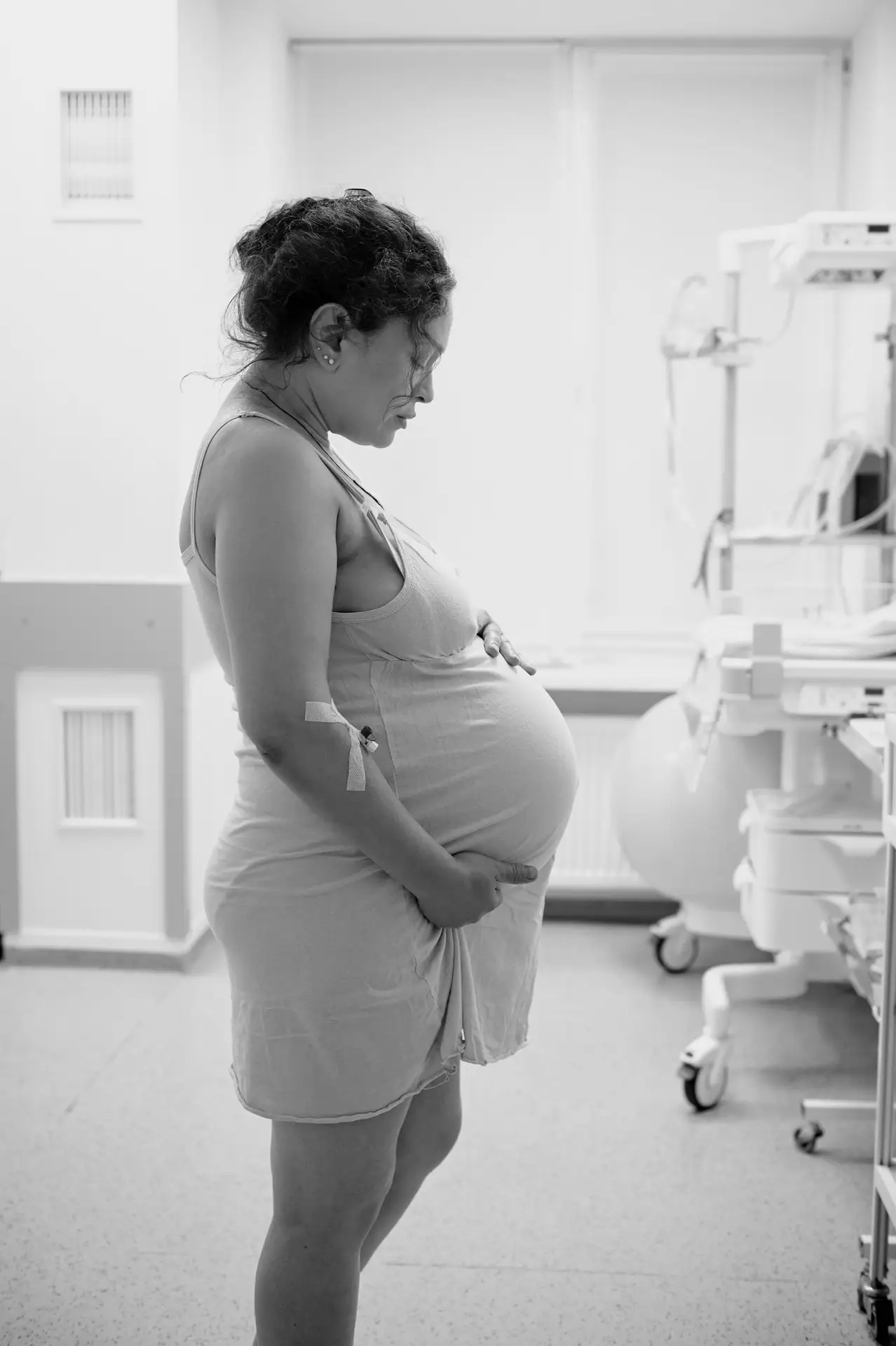 birthing mother in the hospital