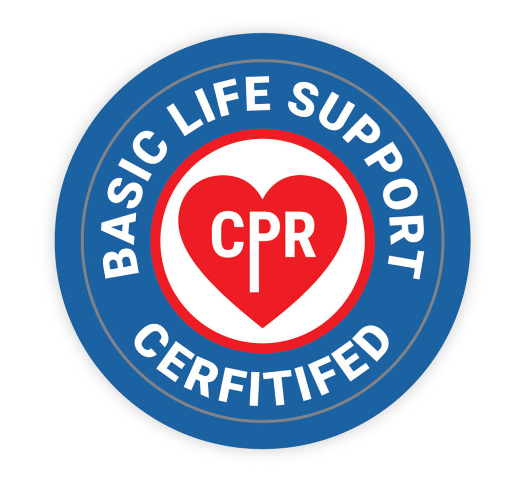 Basic life support CPR Certified badge